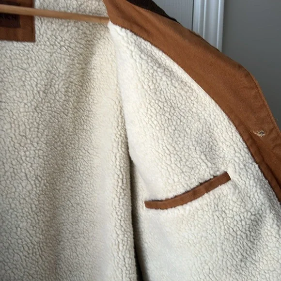 Woolrich Sherpa lined Canvas Trucker Jacket XL - Picture 8 of 13